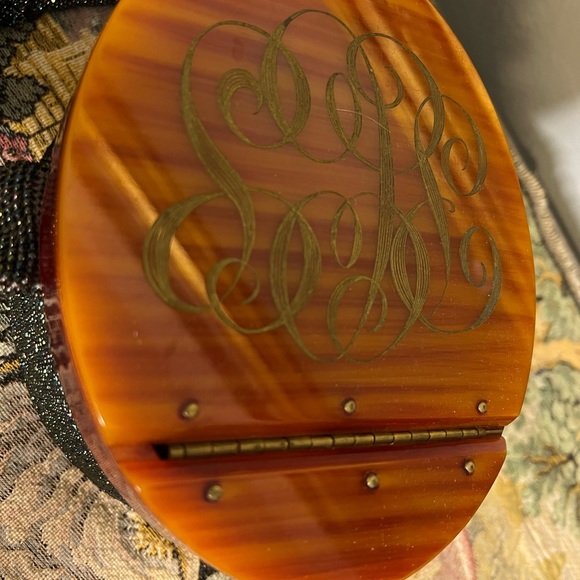 Vintage Beaded and Lucite Purse Bucket Satchel Style 1920s 1930s 1940,s - Picture 5 of 9